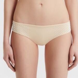 La Perla Nude Pearl Mesh Bikini Bottoms